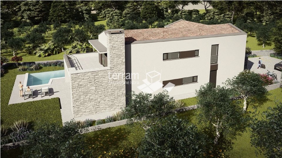 Istra, Marčana, građevinsko zemljište 974m2 s građevinskom dozvolom, #prodaja