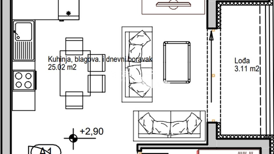 Istrien, Pula, Zentrum, Wohnung 54,25m2, Neubau #zu verkaufen