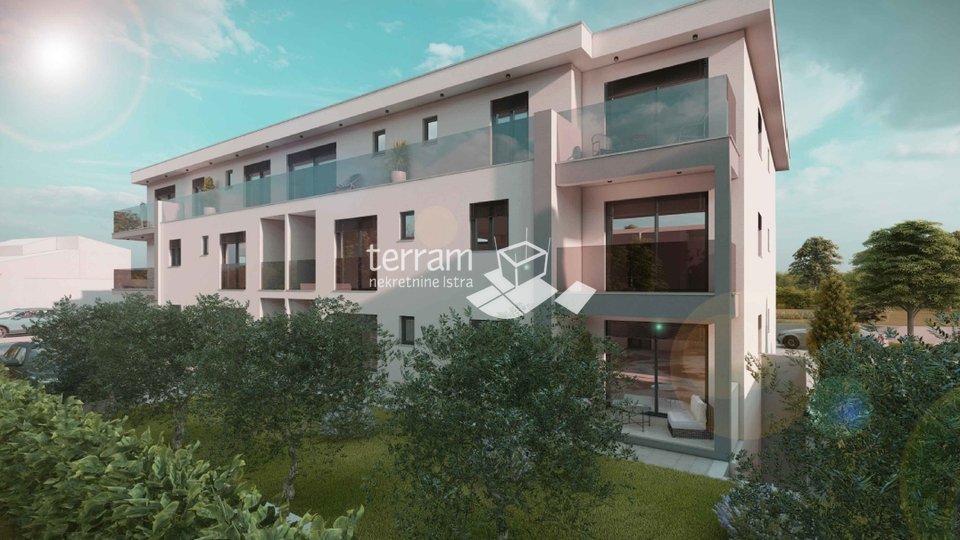 Istria, Štinjan, apartment on the ground floor, 42,05m2, 1BR+DB, 600m from the sea, LIFT, garden, NEW!! #sale