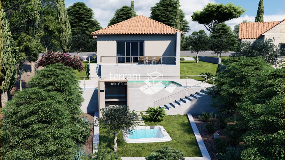 Istra, Žminj, kuća 105m2 s bazenom, okućnica 620m2, #prodaja