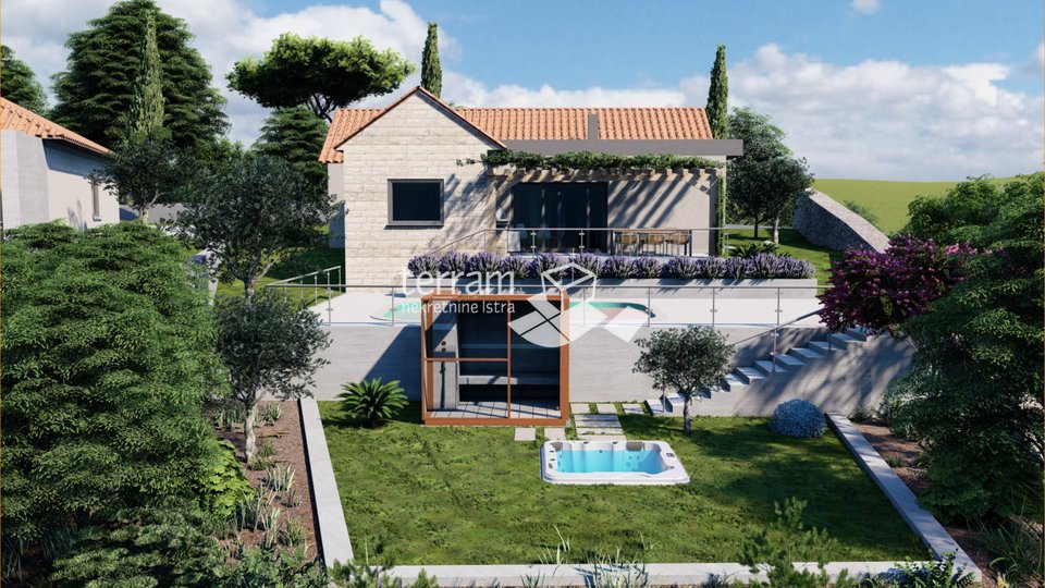 Istria, Žminj, house 109m2 with pool, garden 651m2, #sale
