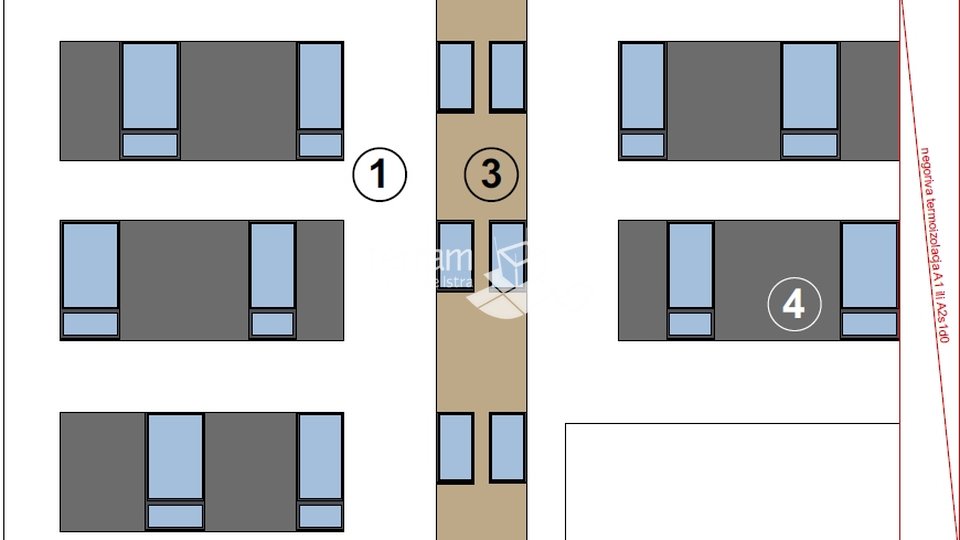 Istra, Pula, Valdebek, stan 57,80m2 prvi kat, dvije spavaće sobe, NOVO!!, #prodaja