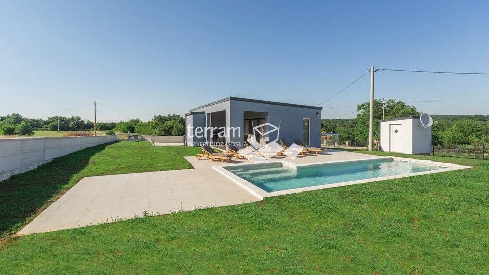 Istra, Žminj, samostojeća kuća 100m2, okućnica 860m2, bazen, namješteno!! #prodaja