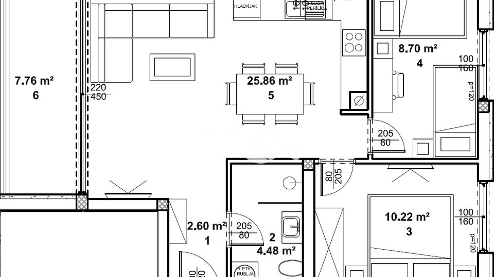 Istra, Žminj, stan 59,62m2 prvi kat, NOVO!!, #prodaja