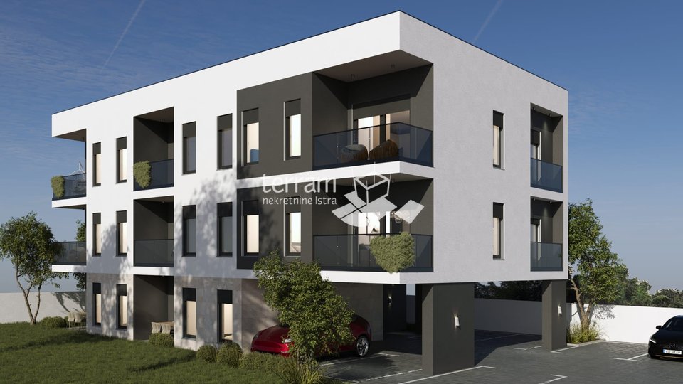 Istria, Pula, surroundings, apartment 42.82 m2, 1 bedroom + bathroom, garden, parking, NEW!! #sale