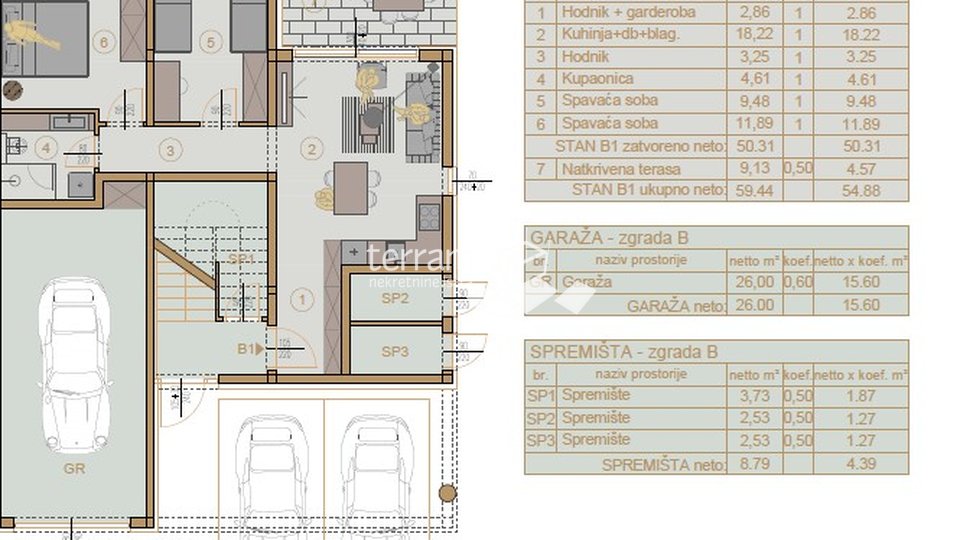 Istria, Pula, Šijana, apartment 63,17 m2, 2 bedrooms, garden, parking, NEW!! #sale