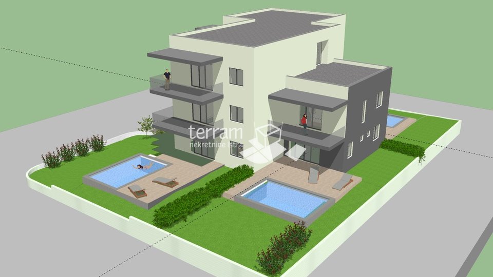 Istria, Medulin, Banjole, apartment with pool, 90m2, 2 bedrooms, NEW !!!