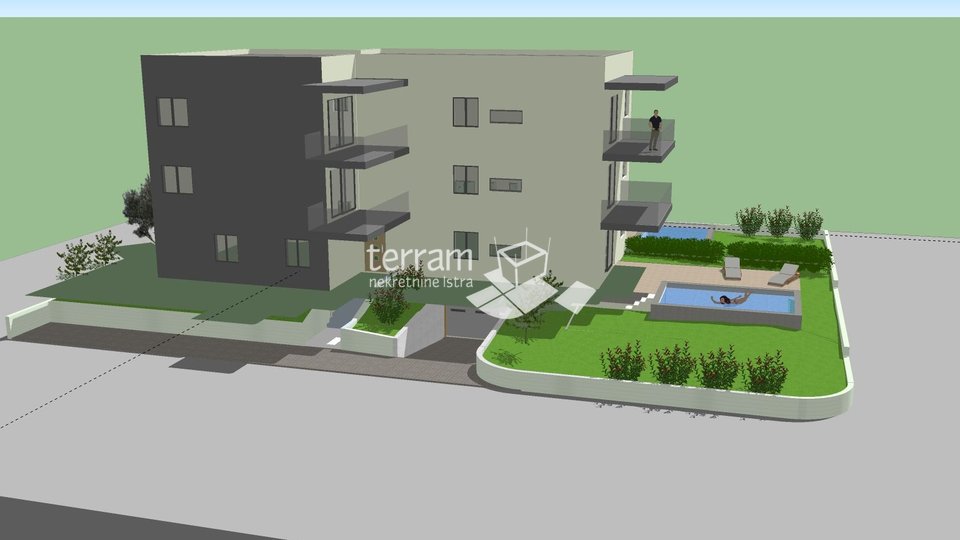 Istria, Medulin, Banjole, apartment 77m2, I. floor, 2 bedrooms, sea view, NEW !!!