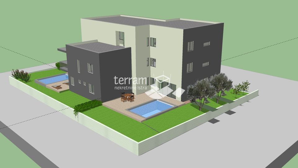 Istria, Medulin, Banjole, apartment 80m2, II. floor, 2SS, sea view, NEW !!!