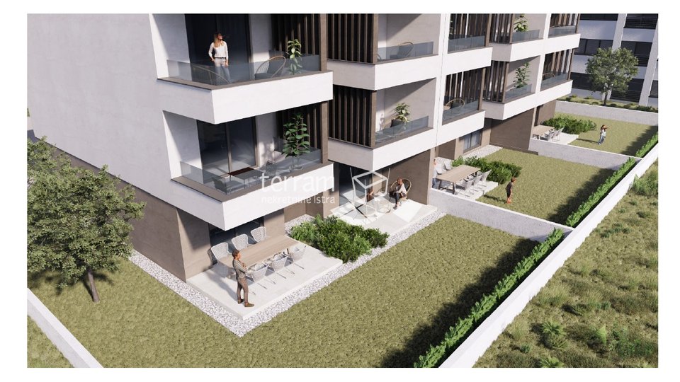 Istria, Pula, Valdebek, ground floor 58,81m2, 2SS+DB, garden 74m2 NEW #sale