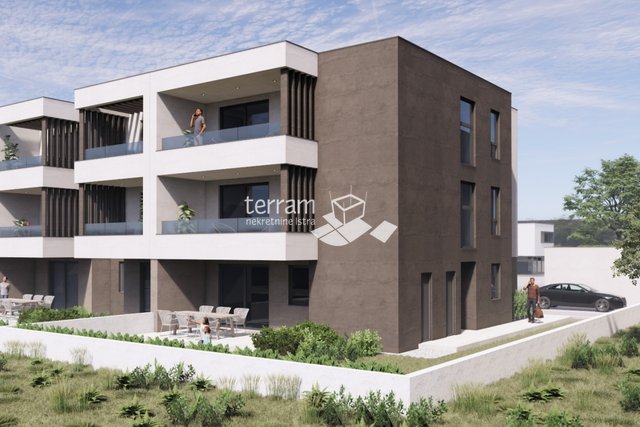 Istria, Pula, Valdebek, first floor 87.32 m2, 3SS+DB, garage, NEW #sale