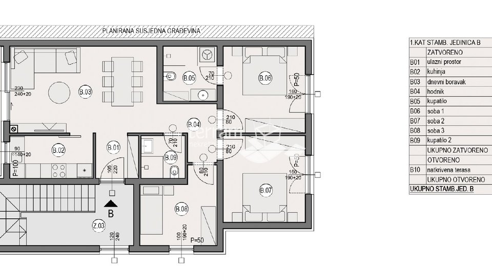 Istra, Pula, Valdebek, prvi kat 87,32 m2, 3SS+DB, garaža,  NOVO  #prodaja