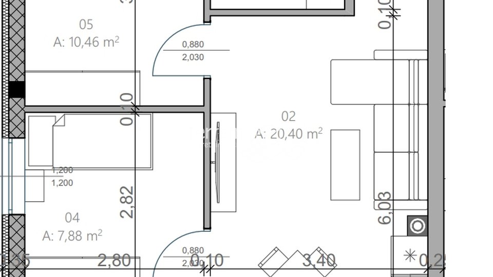 Istra, Pula, Monvidal, stan 56,79m2, 2SS+DB, NOVO  #prodaja