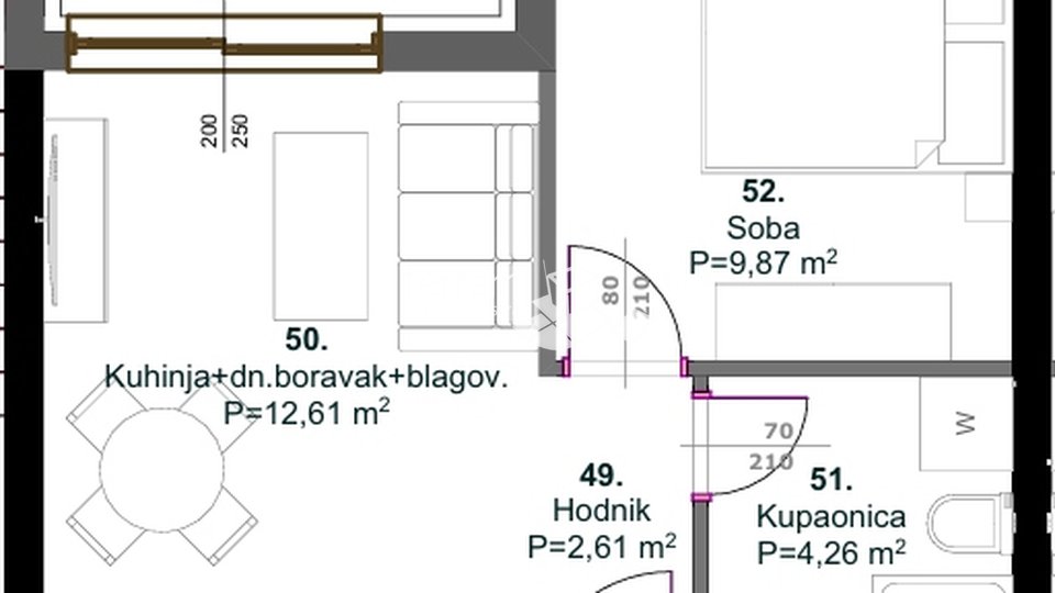 Istra, Medulin, drugi kat 35,76m2, 1SS+DB, 400 metara od mora, NOVO  #prodaja