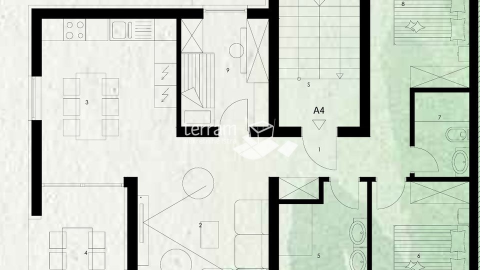 Istrien, Pula, zweite Etage, PENTHOUSE, 88,70 m2, 3SS+DB, NEUER #Verkauf