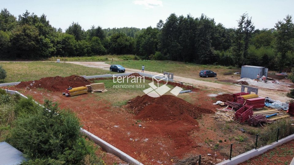 Istria, Barban, building plot with building permit for a duplex house, #sale