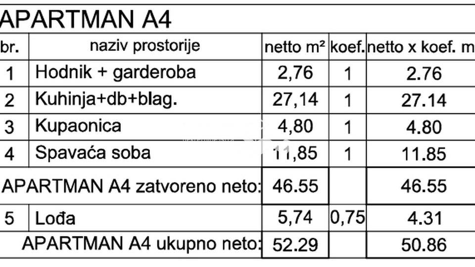 Istrien, Medulin, Wohnung im ersten Stock 59,16 m2, 1 Schlafzimmer + Wohnzimmer, nahe dem Meer, Garage, NEU!! #Verkauf