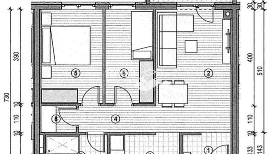 Istrien, Pula, Monvidal, Wohnung 56,94 m2, 4. Etage # zu verkaufen