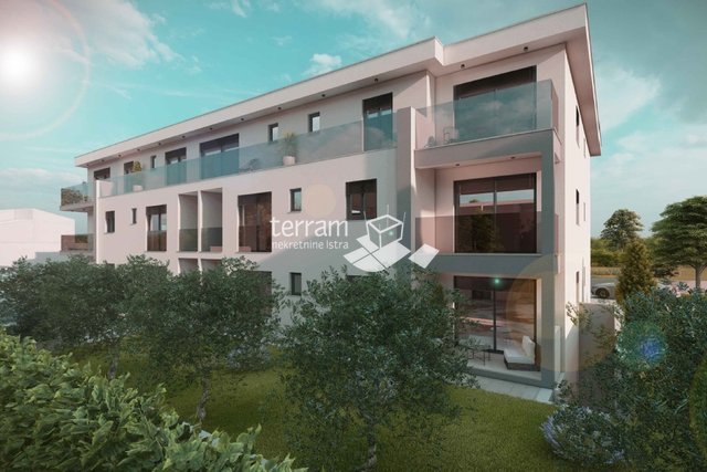 Istria, Štinjan, apartment on the ground floor, 51.90m2, 1BR+DB, 600m from the sea, LIFT, garden, NEW!! #sale