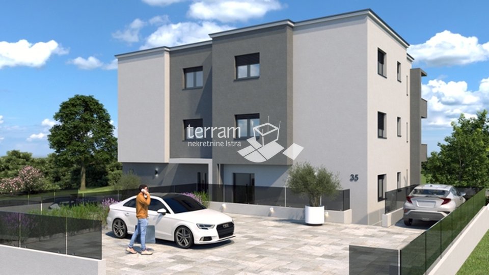 Istria, Pula, Valdebek, ground floor apartment, 59m2, 2 bedrooms, parking, garden, NEW !!!