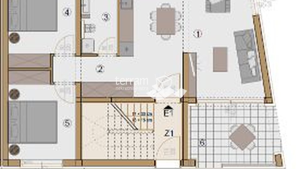 Istria, Medulin, apartment with sea view, 80.43 m2, 2 bedrooms, garden, NEW !!!