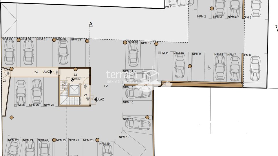 Istrien, Pula, Zentrum Wohnung Neubau dritter Stock 70,13 m2 zwei Schlafzimmer