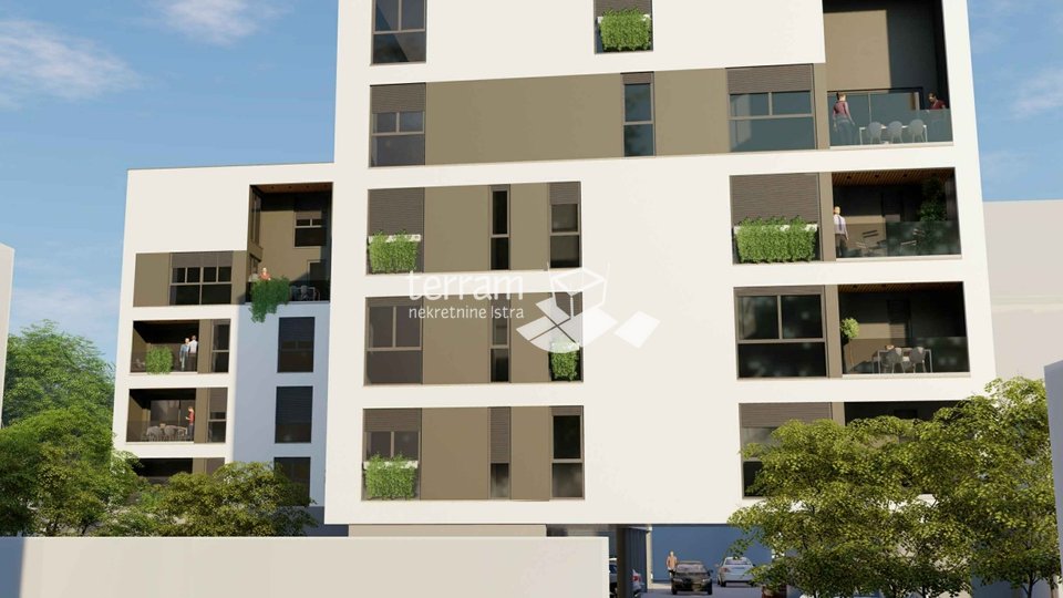 Istrien, Pula, Zentrum Wohnung Neubau dritter Stock 61,89m2 zwei Schlafzimmer