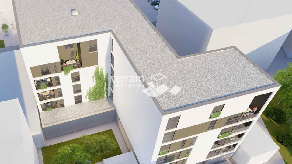 Istria, Pula, center apartment new building third floor 89.28 m2 three bedrooms