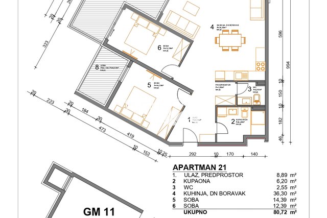 Istrien, Medulin, Premantura, I. Etage, 99,85 m2, 2 Schlafzimmer, Garage, 200 m vom Meer entfernt, NEU !!
