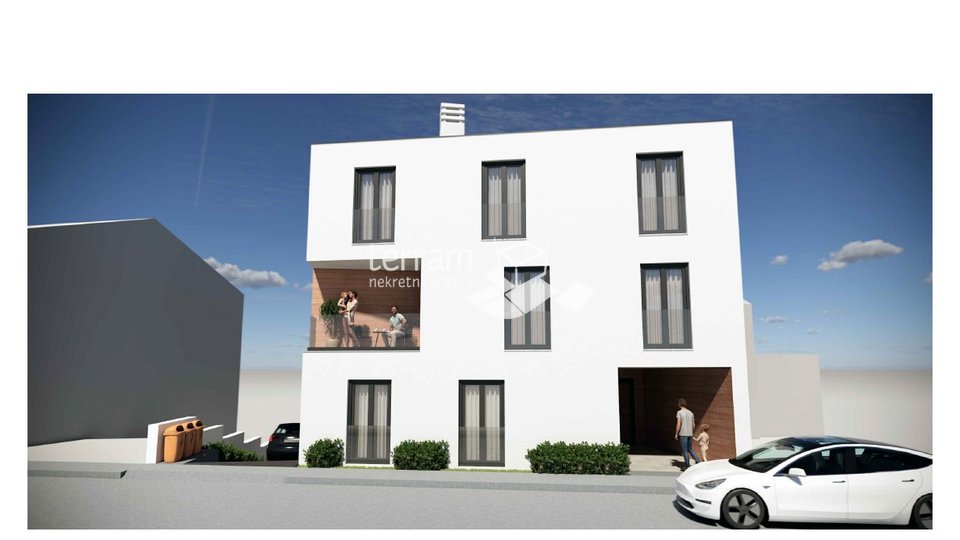 Istria, Pula, Veruda, ground floor, apartment 68.50 m2, 2 bedrooms + living room, garage, elevator, NEW !!!