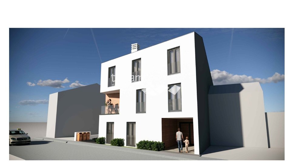 Istria, Pula, Veruda, ground floor, apartment 68.50 m2, 2 bedrooms + living room, garage, elevator, NEW !!!