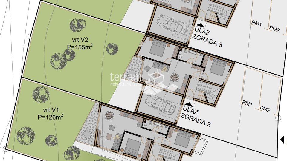 Istrien, Medulin, Erdgeschoss mit Garten 79,47 m2, 2 Schlafzimmer, Parkplatz, nahe am Meer, NEU !!