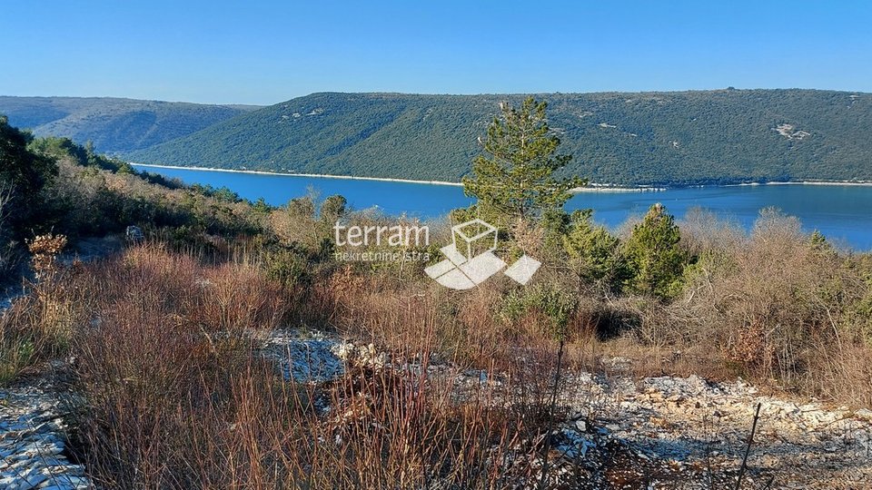 Istrien, Labin, Trget Baugrundstück 1620m2 mit direktem Meerblick zu verkaufen