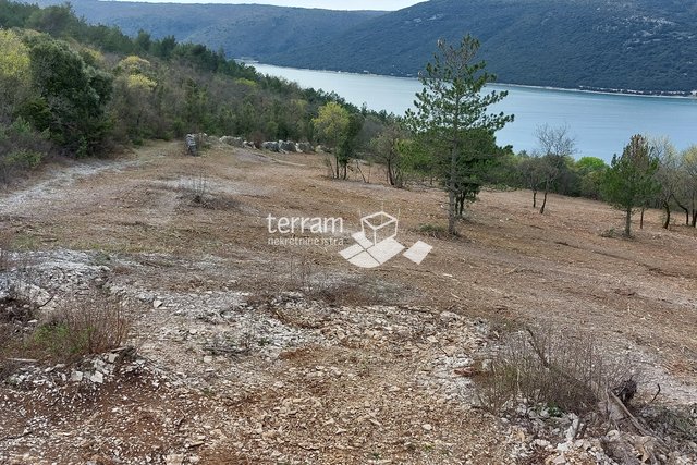 Istria, Labin, Trget building plot 1533m2 with direct sea view for sale