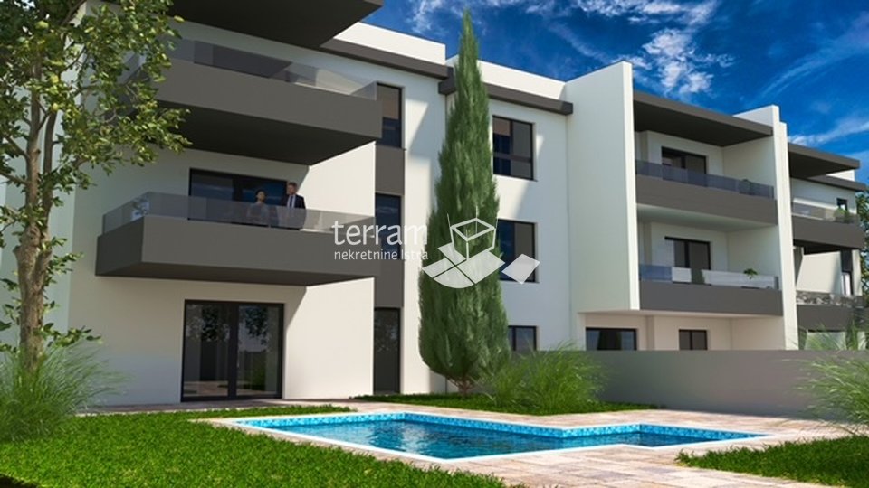 Istria, Medulin, apartment 88m2, 1st floor, 2 bedrooms, parking, swimming pool, NEW!! Sale