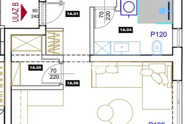 Istra, Medulin, stan na prvom katu 65m2 prodaja