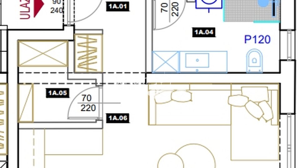 Istrien, Medulin Wohnung im ersten Stock 65m2 zu verkaufen