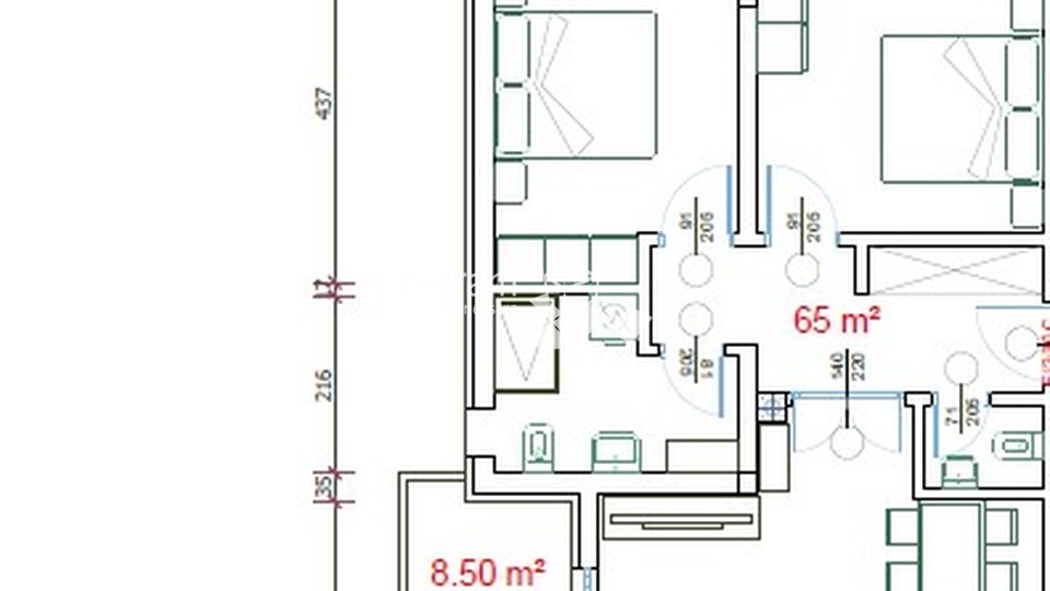 Istria, Štinjan, apartment 74.88m2, 2 bedrooms, 1st floor, parking, NEW!!! Sale