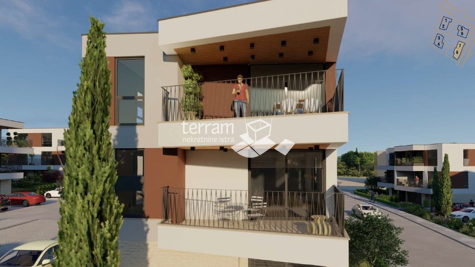 Istria, Medulin, apartment 75,63 m2, 2 bedrooms, II. floor, near the sea, NEW!! Sale