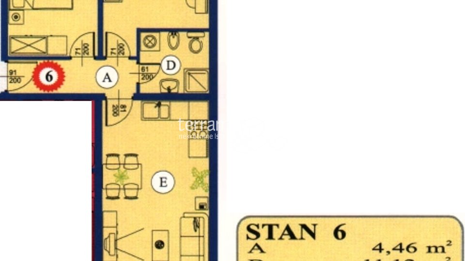 Istra, Rovinj, Kanfanar, dvosoban stan na prvom katu 66,34m2  prodaja