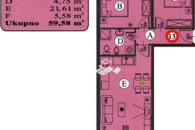 Istrien, Rovinj, Kanfanar, Zweizimmerwohnung im ersten Stock 62,98m2 zu verkaufen