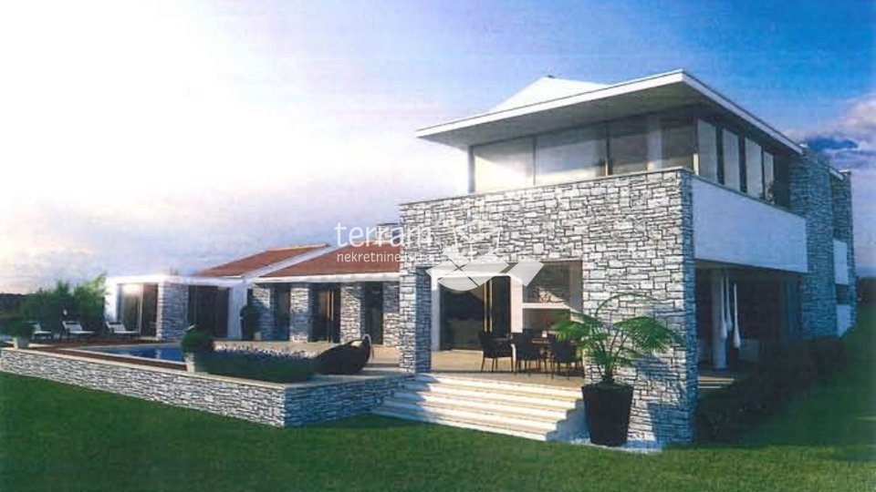 Istrien, Tinjan, Baugrundstück 1490m2 mit Baugenehmigung für ein Haus mit Swimmingpool zu verkaufen