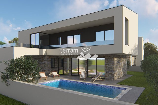 Istrien, Marčana, Haus 174,85m2 mit Pool, Meerblick, NEU!!, zu verkaufen