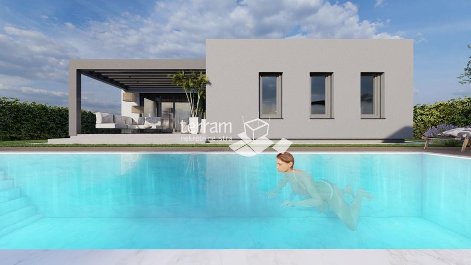 Istra, Kanfanar, samostojeća kuća 120m2, 3SS+DB, bazen, uređena okućnica, NOVO!! #prodaja