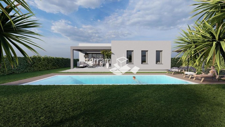 Istra, Kanfanar, samostojeća kuća 120m2, 3SS+DB, bazen, uređena okućnica, NOVO!! #prodaja