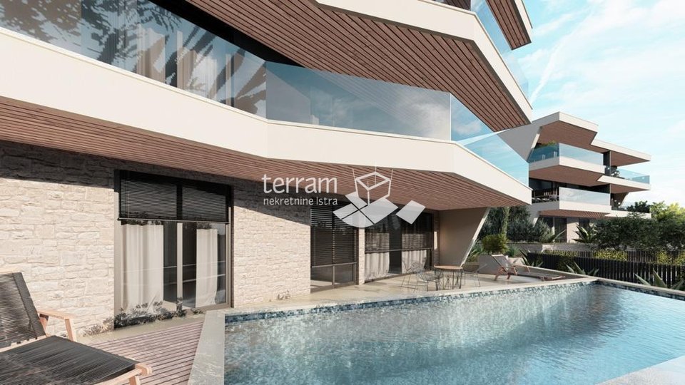 Istria, Ližnjan, apartment with pool, 127m2, 3 bedrooms, sea view, NEW!! #sale
