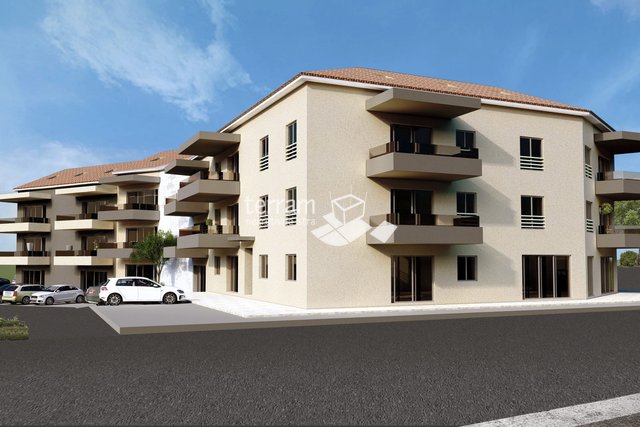Istrien, Valbandon, Neubau 66,09 m2, 2 Schlafzimmer + Wohnzimmer, zu verkaufen